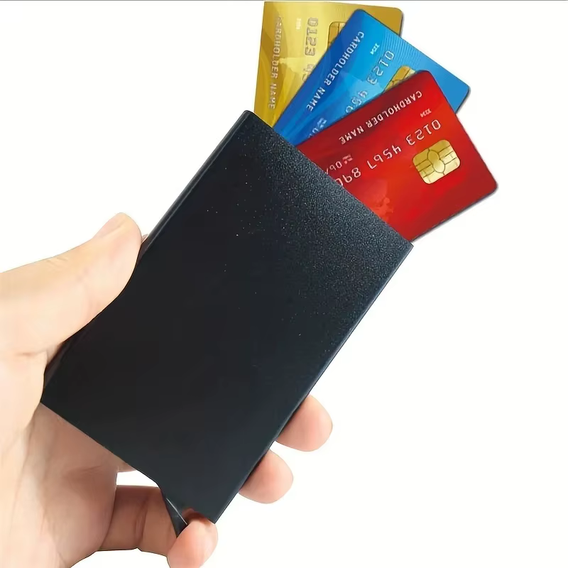 Portefeuille intelligent porte-carte en métal mince