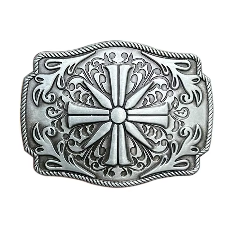 Boucle de ceinture croisée style occidental