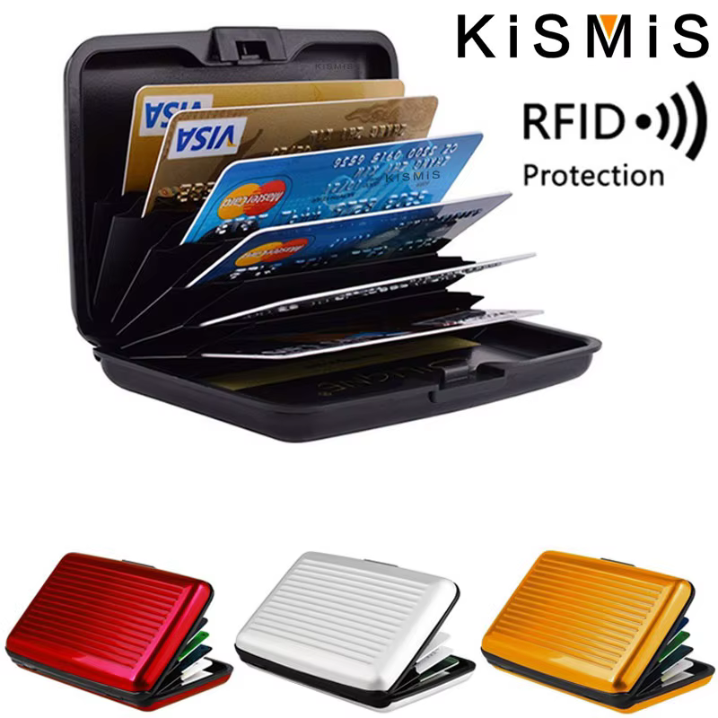 KISMIS RFID portefeuille en métal et carte d'identité professionnelle
