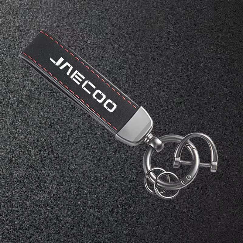 Porte-clés en cuir suédé de haute qualité pour voiture CHERY JAECOO J7 PHEV
