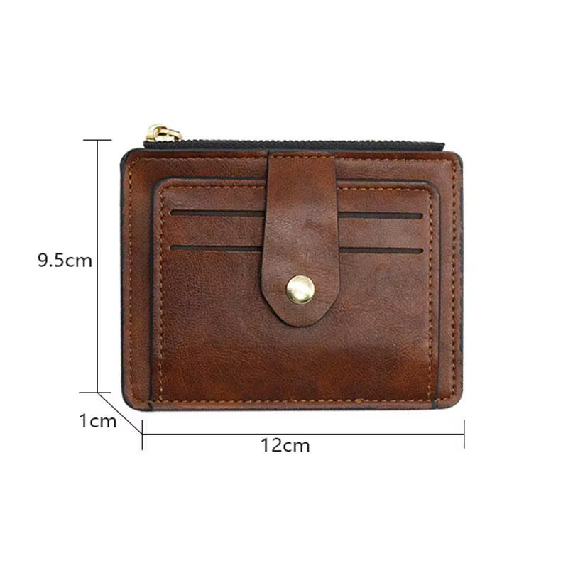 Petit portefeuille de luxe en cuir pour hommes et femmes