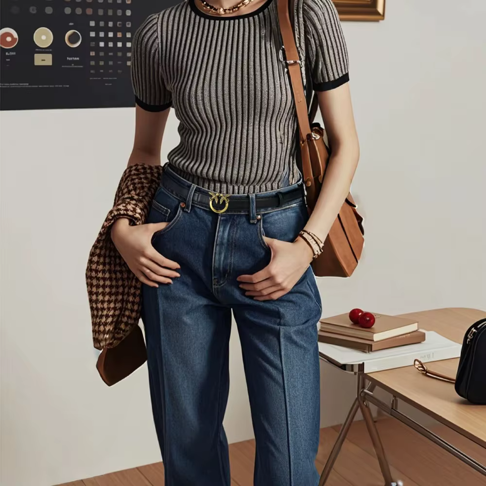 Nouvelle ceinture polyvalente pour femme 2026 avec boucle en forme d'oiseau, ceinture rétro décorée de hirondelles, ceinture de haute qualité pour femme