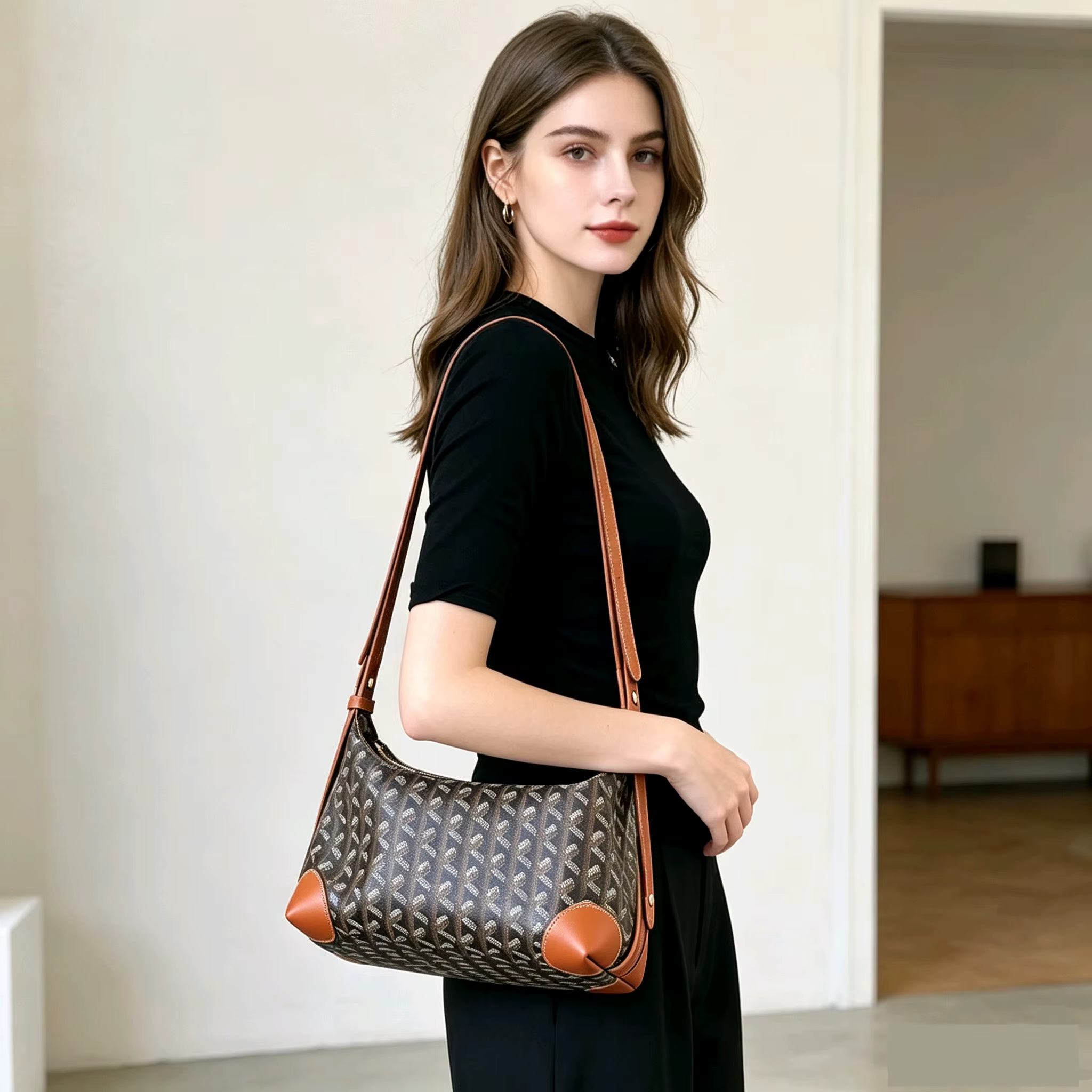 Sangle d'épaule bandoulière pour sac de toilette Goyard Bowling 25