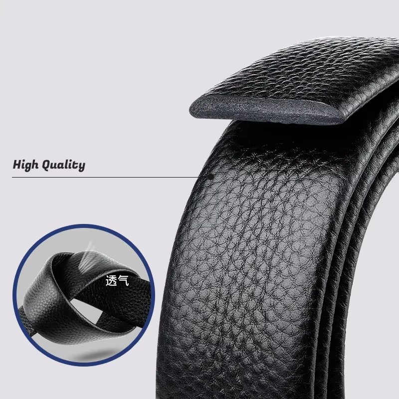 100 120 130 140 150 160 170 180cm ceinture automatique sans boucle hommes largeur 3.5cm sans