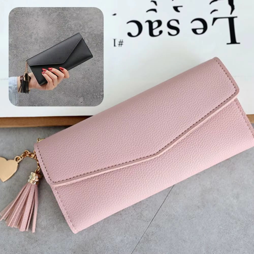 Portefeuilles longs en cuir pour femmes