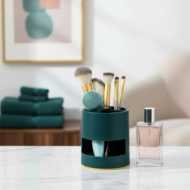 Support de brosses à dents pour salle de bain, porte-gobelet, porte-cassette, trou de drainage, accessoires de salle de bain, étagère de rangement en plastique