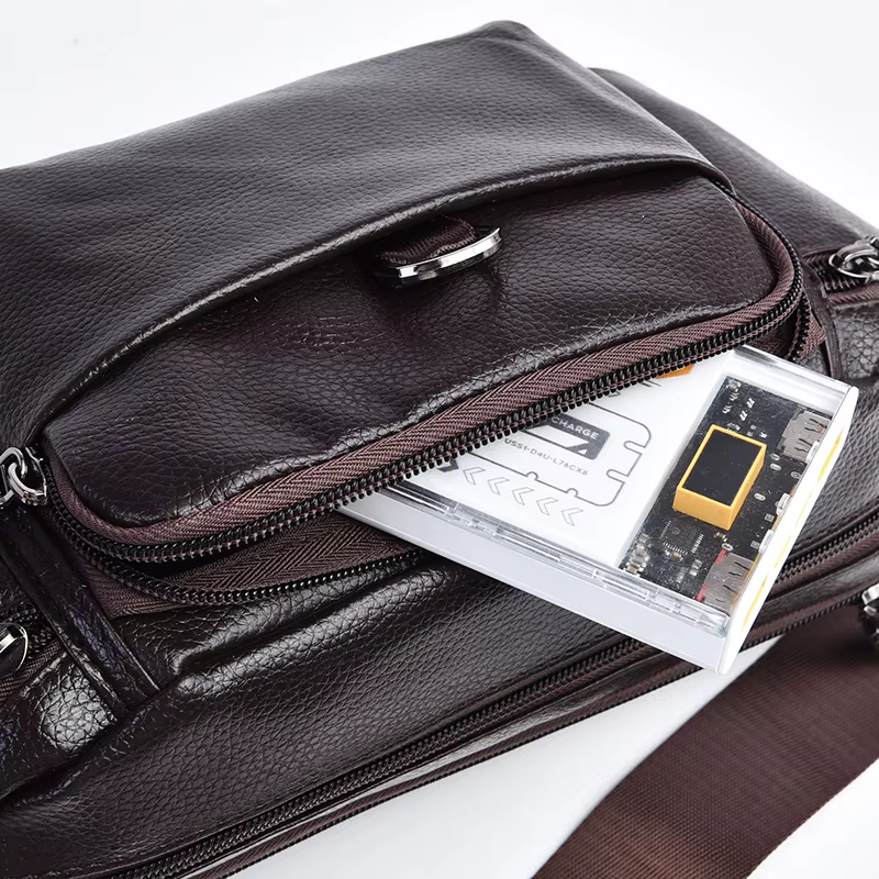 Sac de taille en cuir pour hommes