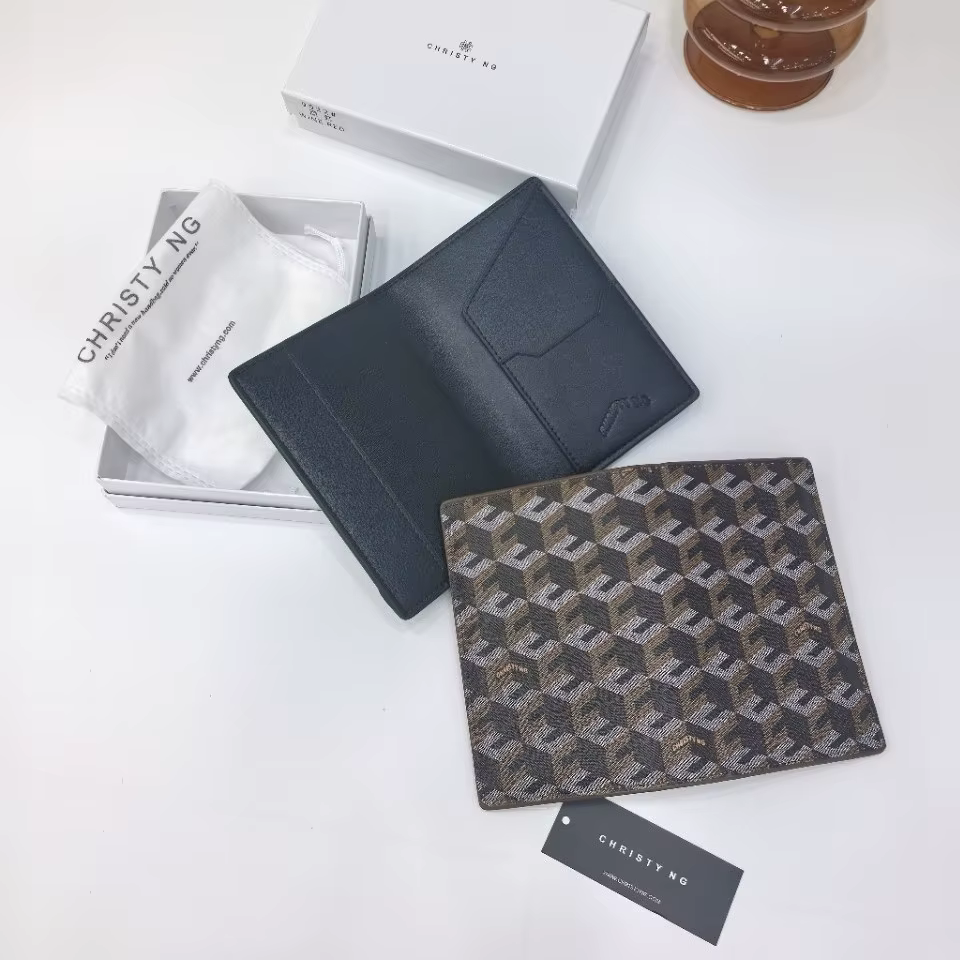 Portefeuille de passeport imprimé géométrique à la mode pour femmes, porte-monnaie Ultra-léger antivol en cuir PU, portefeuille d'affaires transfrontalier