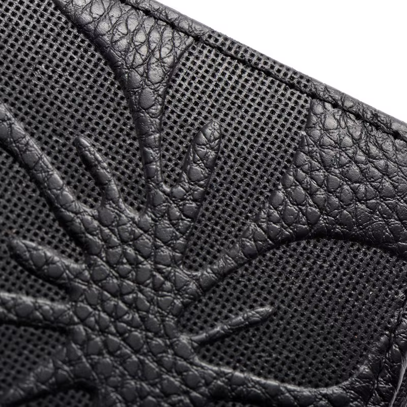 Portefeuille long en cuir véritable pour femme