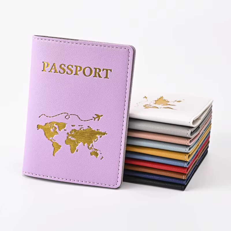 Porte-passeport en cuir pour femmes et hommes
