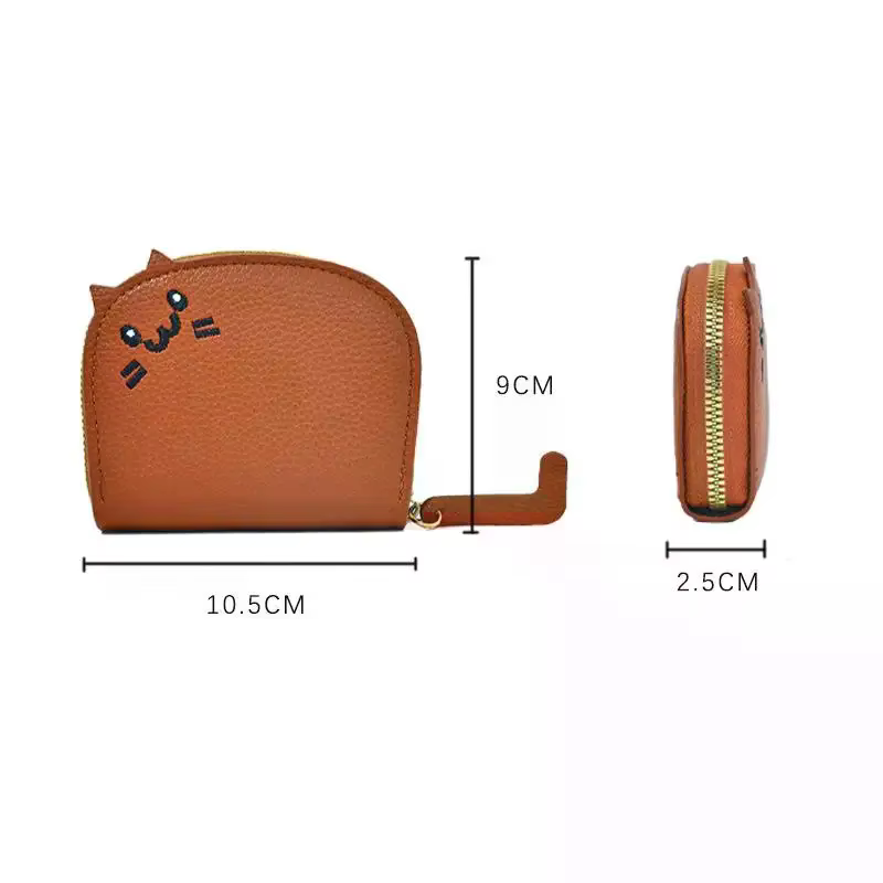 Portefeuille porte-cartes en cuir PU pour femmes et filles