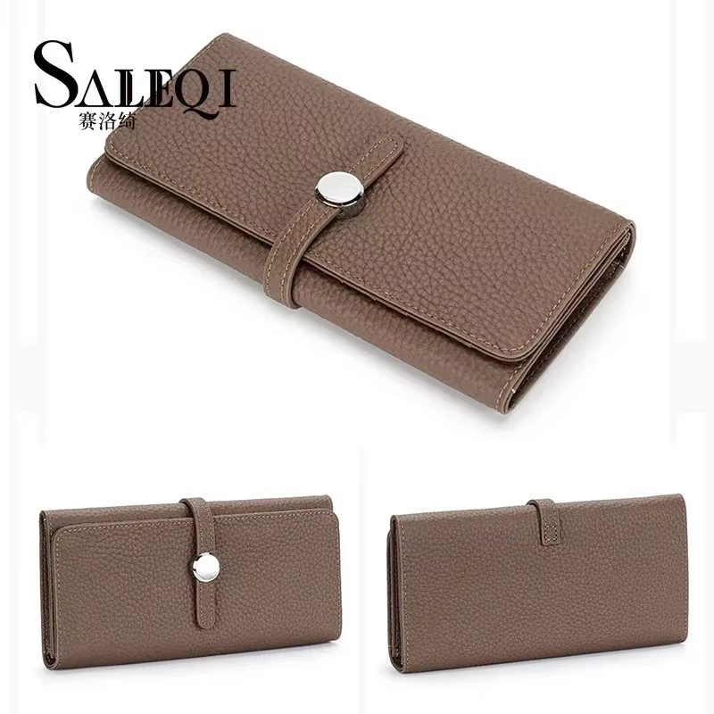 Portefeuille en cuir véritable pour femmes