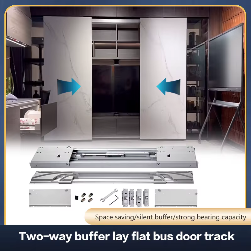 SSOUIM armoire porte coulissante piste Invisible armoire porte coulissante porte pliante nouveau Bus porte glissière Rail matériel