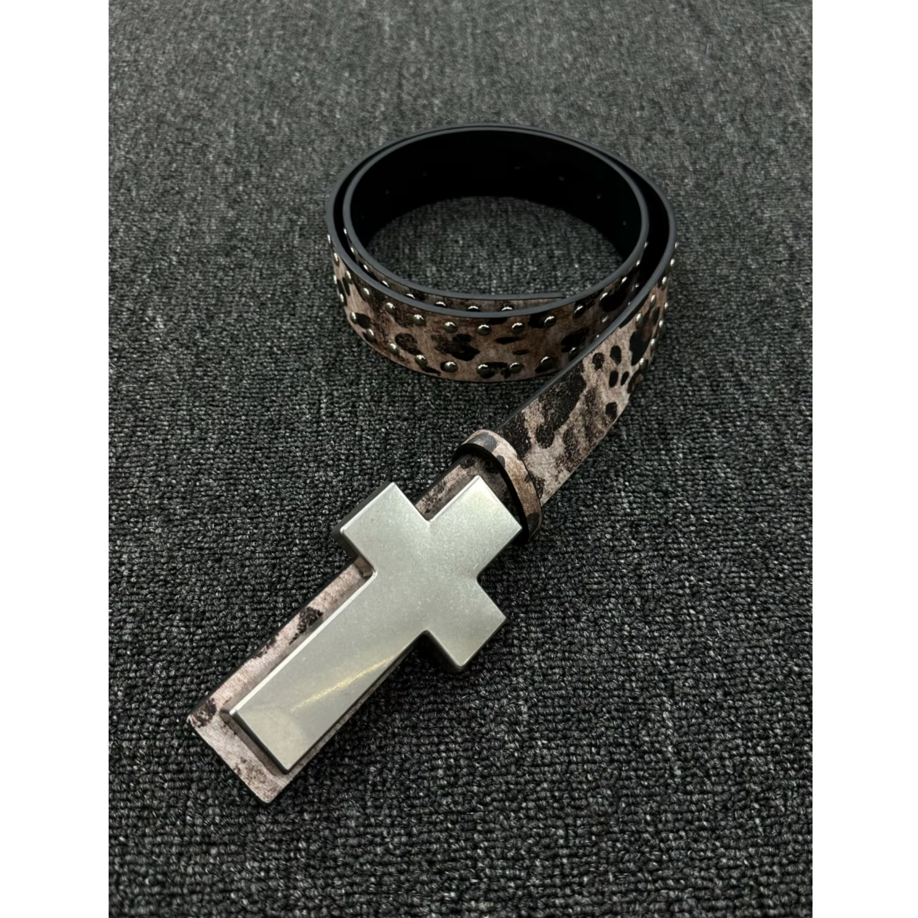 Ceinture pour homme en cuir effiloché