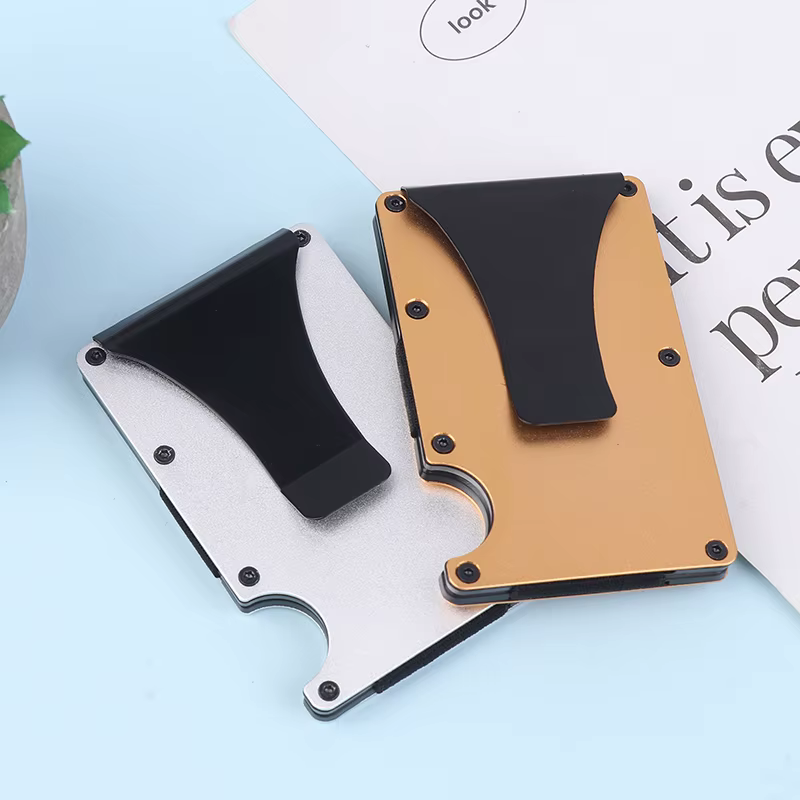 Portefeuille minimaliste pour hommes et femmes - Portefeuille fin anti-RFID