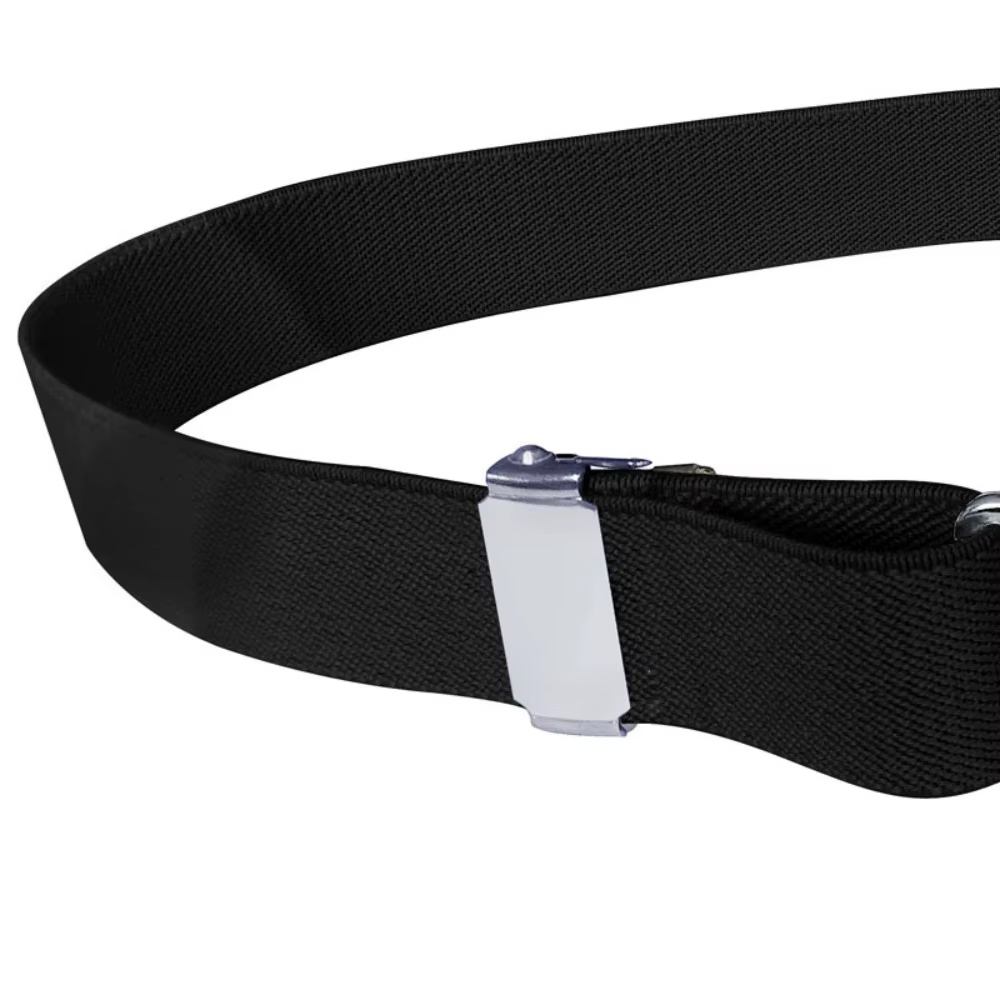 Ceinture extensible élastique réglable pour femmes avec boucle en métal ceinture Web large de 1 pouce ceintures de taille pour pantalons en jean robe ceintures décontractées
