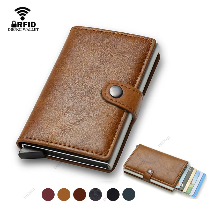 Portefeuille porte-carte de crédit en Fiber de carbone pour hommes