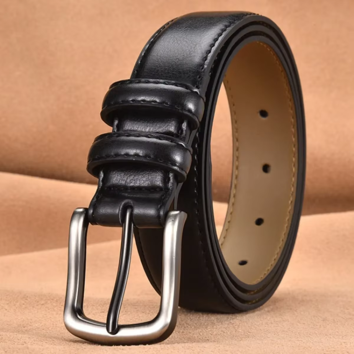Cuir de Piedmont pour hommes, 1 pièce, à la mode, de haute qualité Affaires. Ceinture décontractée à boucle