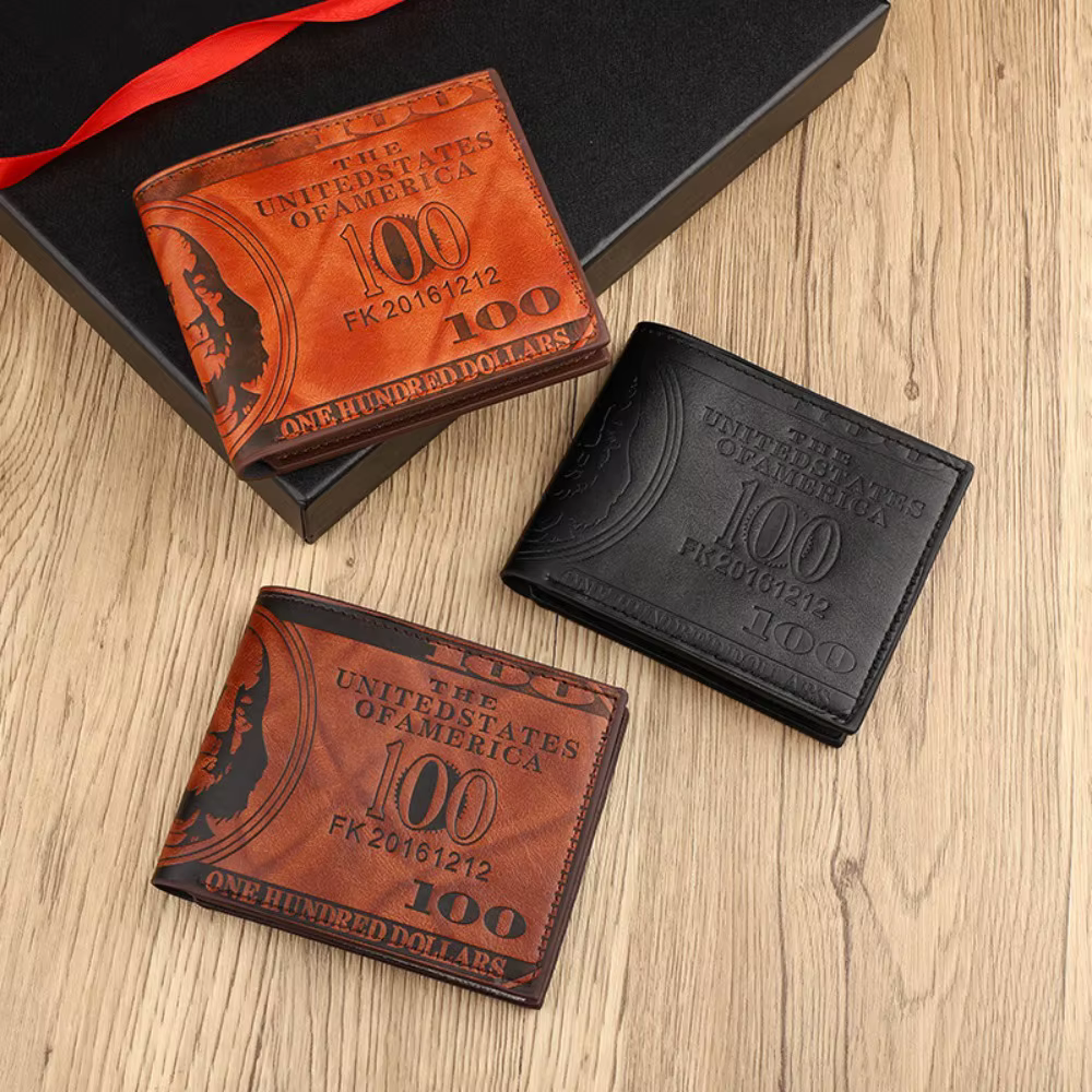 Portefeuilles pour hommes avec motif portefeuille mâle en cuir PU Walet porte-carte Photo mode grande capacité