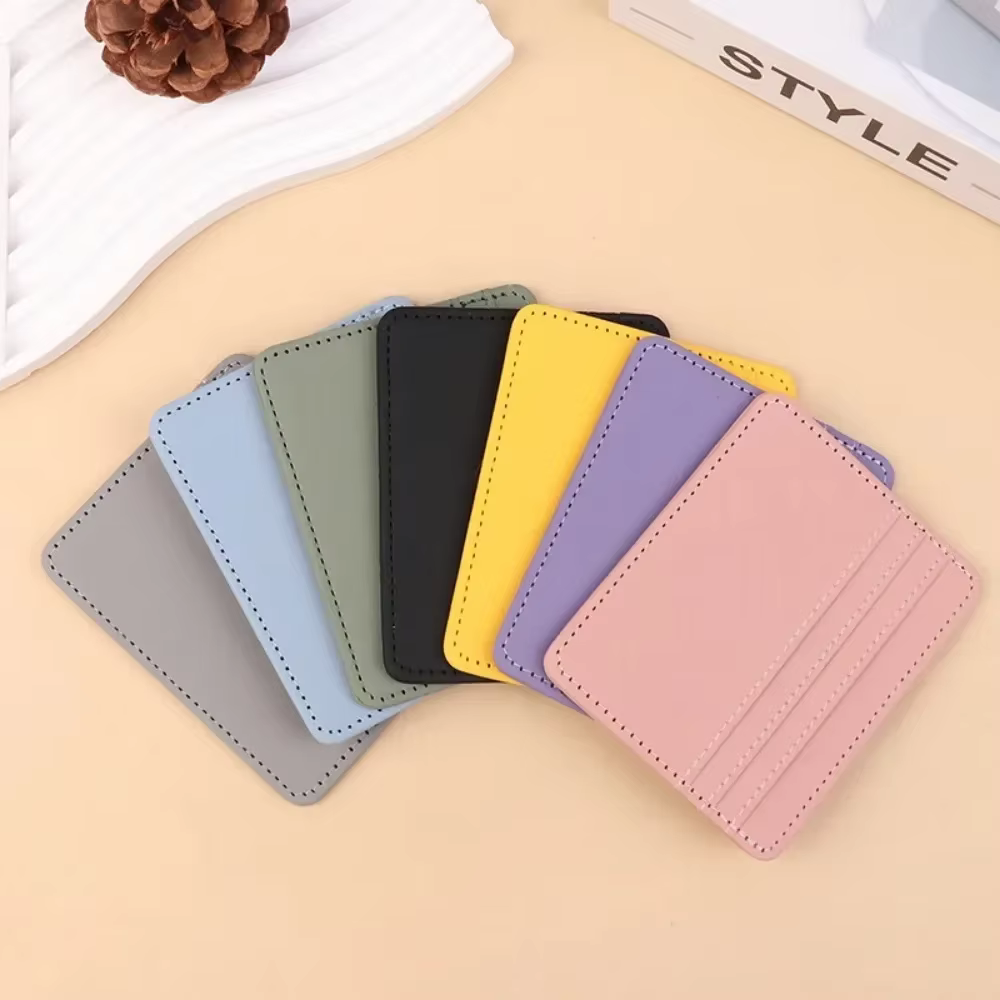 Mini portefeuille en cuir Ultra-fin à 4 fentes