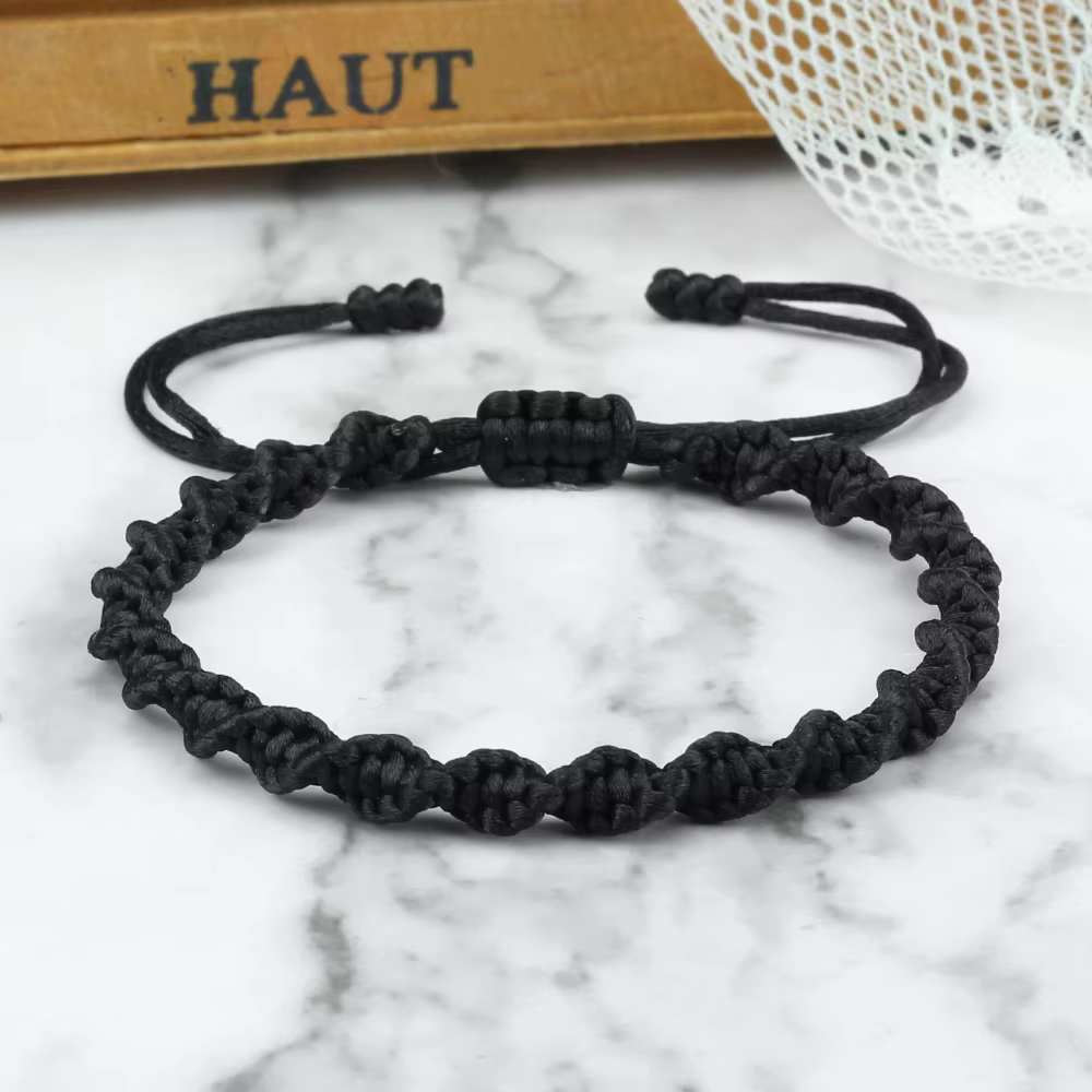 Bracelet à Nministériels ds Noirs Porte-Bonheur pour Homme et Femme, Chaîne Colorée Tissée à la Main, Souhait, Amoureux, Chia Shipping, Nouveaux Bijoux à la Mode