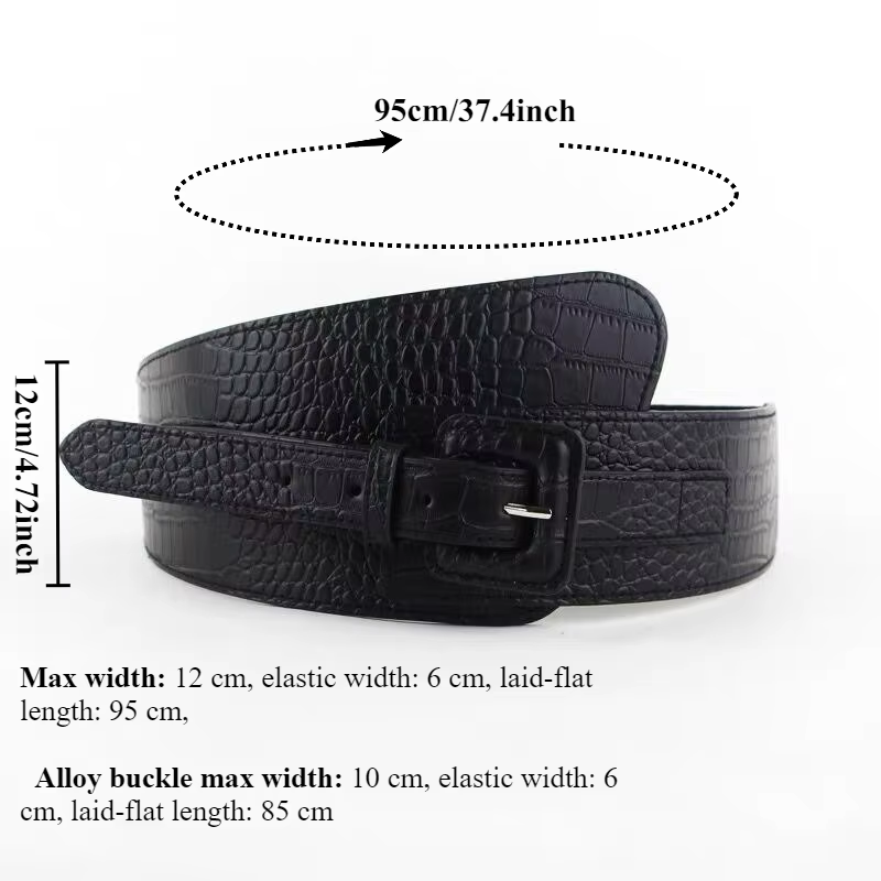 Ceinture élastique extra-large de style européen et américain pour femmes