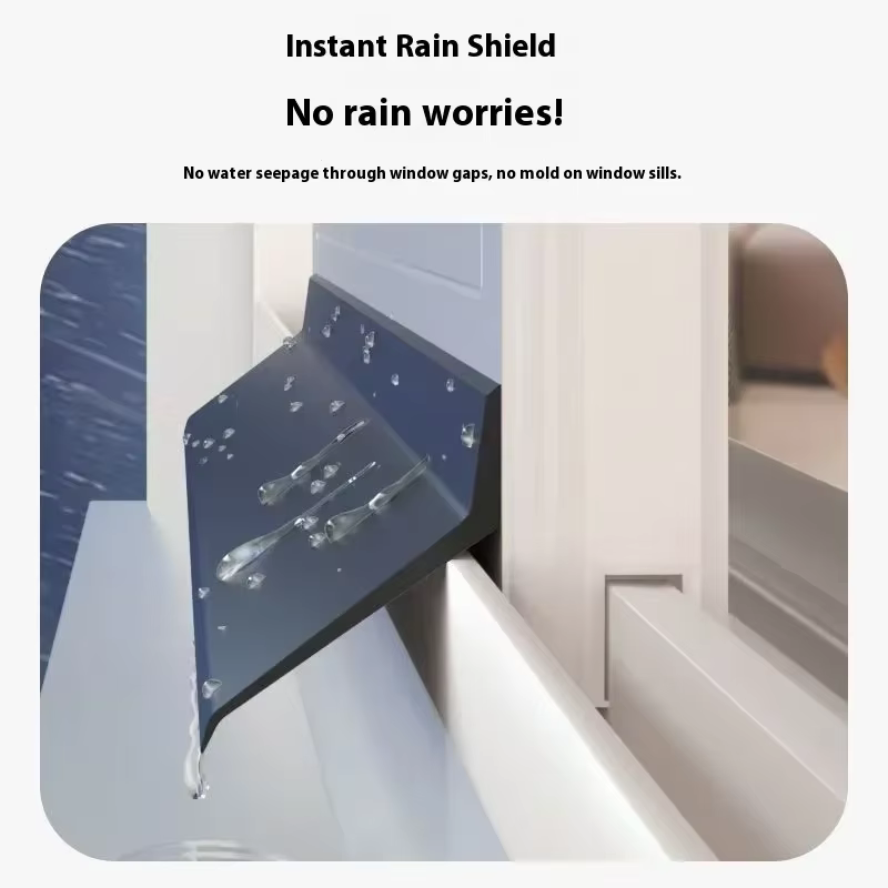 Barrière d'eau pour fenêtre coulissante – Système de drainage de fenêtre extérieure en TPE robuste, Compatible avec les fenêtres à glaçage simple/double