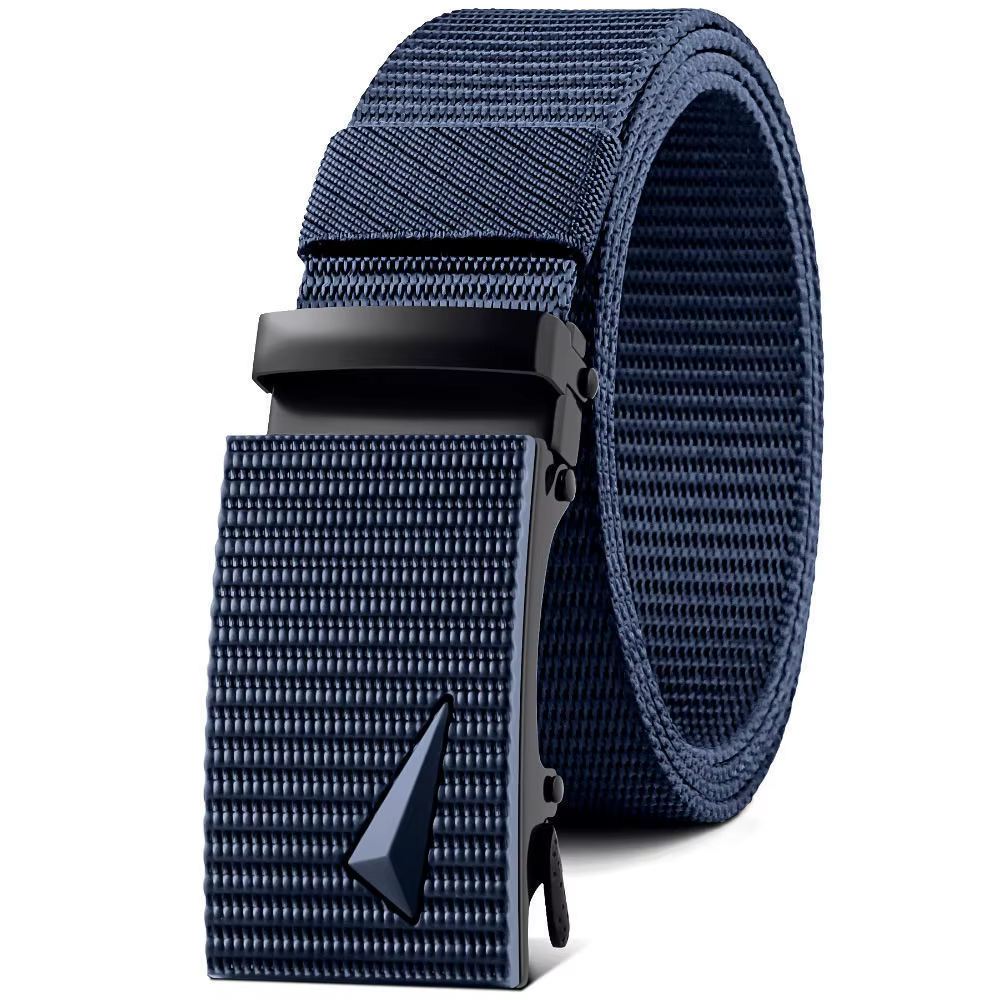 Ceinture en toile et nylon à boucle automatique pour homme, mode coréenne, entraînement extérieur et militaire