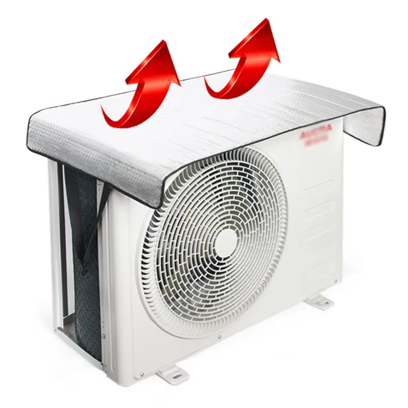 Housse de climatisation extérieure étanche à la pluie, 100x50cm, housse Anti-poussière pour climatiseur, sac de nettoyage Anti-poussière et Anti-neige
