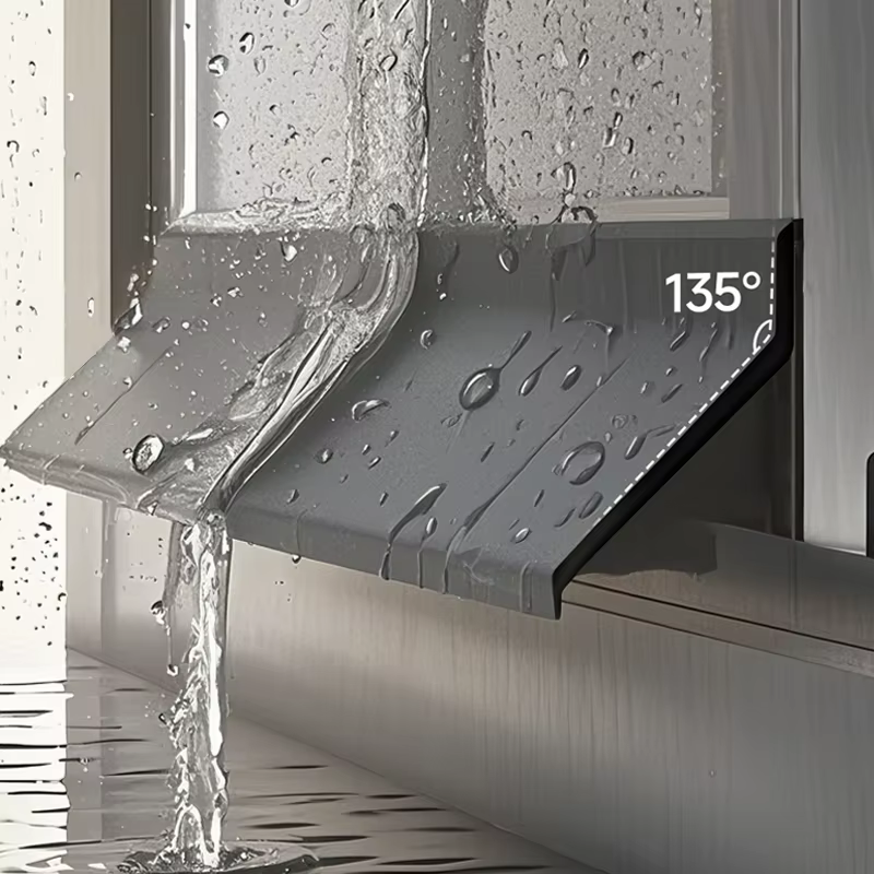 Barre de blocage d'eau pour fenêtre de maison, 1m, fenêtre coulissante, bande d'étanchéité contre la pluie, isolation de balcon, bande d'étanchéité coupe-vent, panneau clignotant