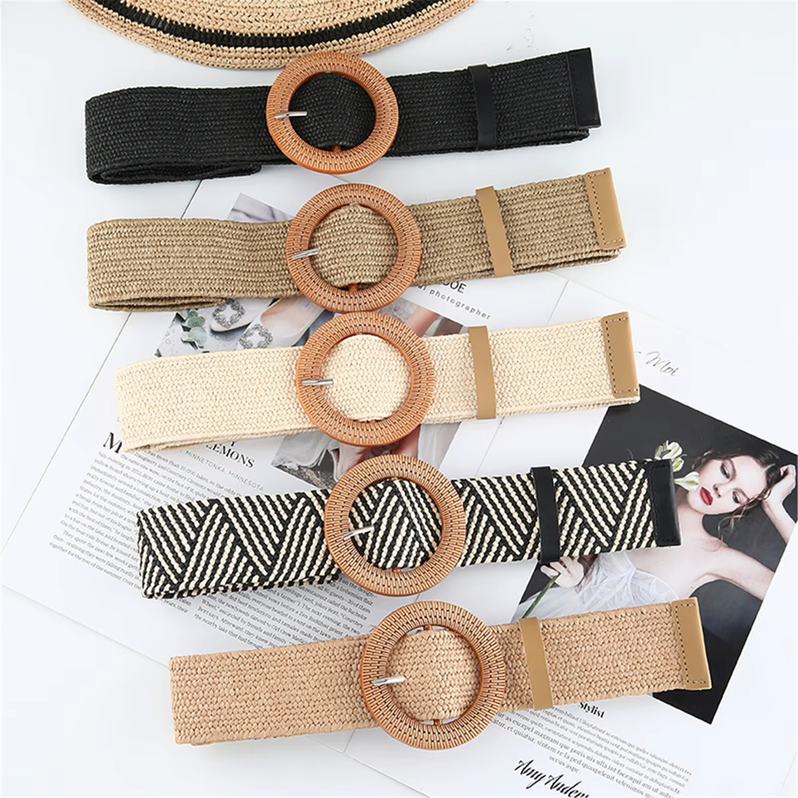 Ceinture en raphia