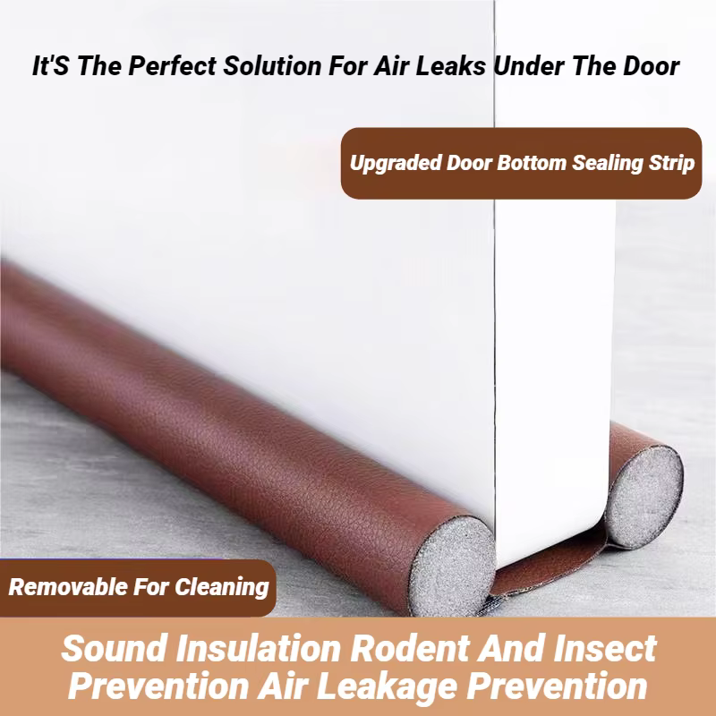 Bande d'étanchéité pour bas de porte, bande insonorisante pour interstice de porte et fenêtre, bande pare-vent, isolation thermique et anti-poussière