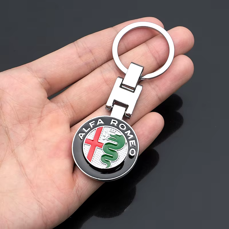 1 pièce Porte-clés emblème de voiture en métal
