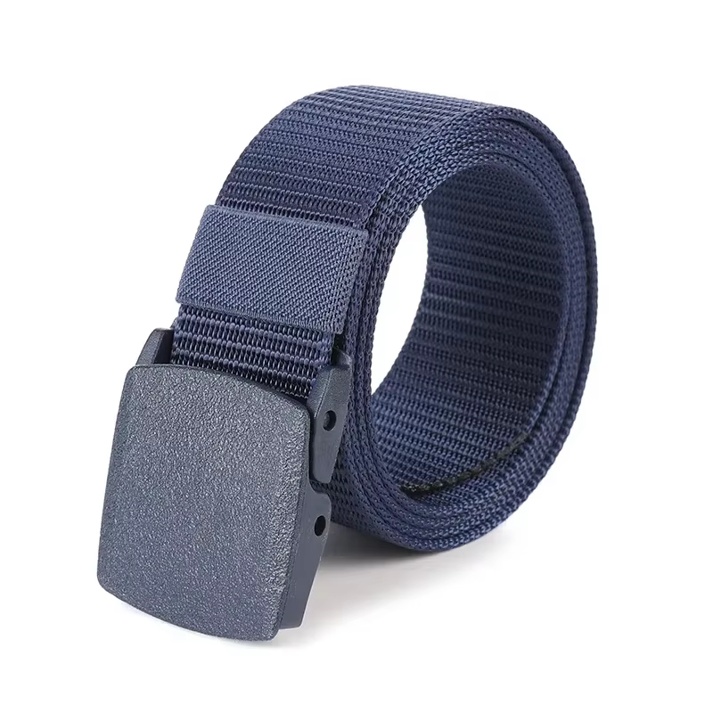 Ceinture en nylon à boucle automatique rouge pour hommes et femmes