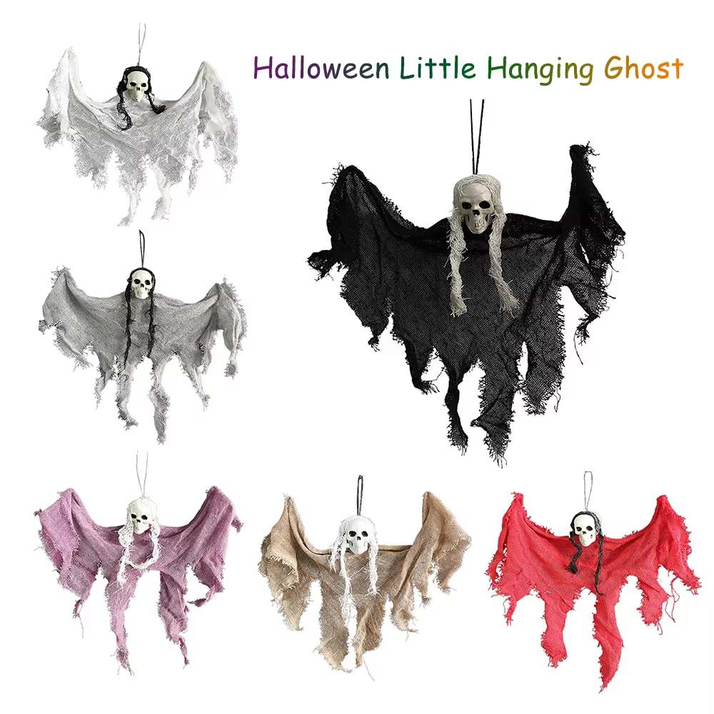 Mini Fantômes Zvisés pour Halloween, Décoration de Porte de Maison Hantée, Bar KTV, Horreur, Escales, Breloques, Face Everaks