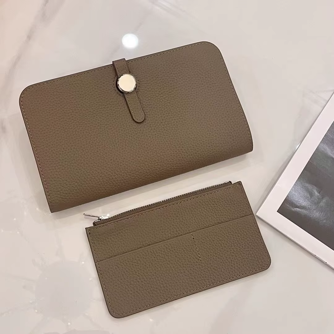 Portefeuille en cuir véritable pour hommes et femmes