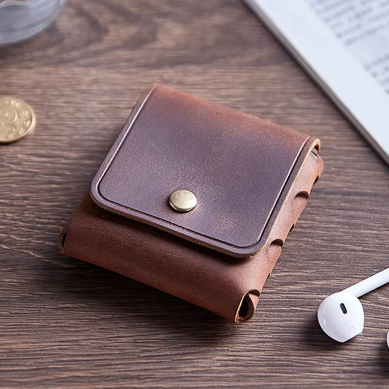Porte-monnaie en cuir véritable pour hommes et femmes