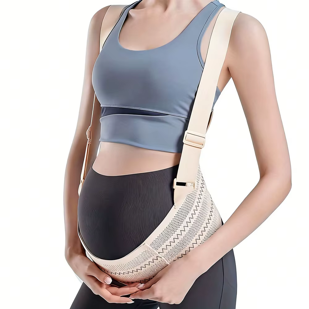 1 ceinture de soutien pour la maternité pour le bas du dos pendant la grossesse, réglable et respirante, bande de soutien du ventre, ceinture de soutien de la taille