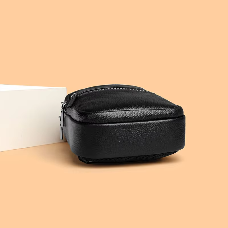 Sac à main en cuir de vachette multi-poches pour hommes