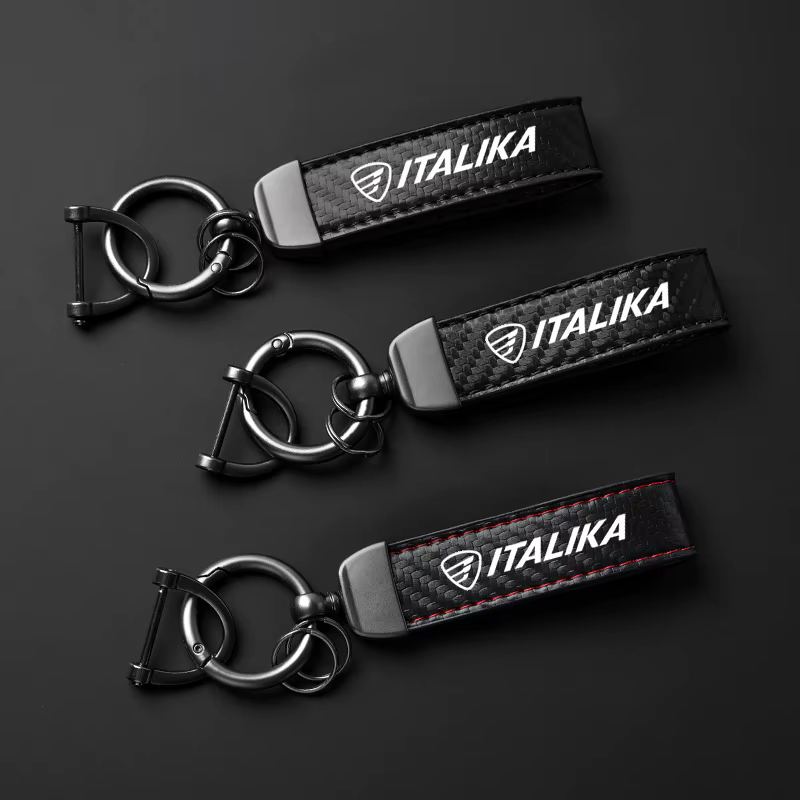 Porte-clés en fibre de carbone texturée pour moto ITALIKA 125 Z 200 150 SZ 250Z AT110 AT125 RT