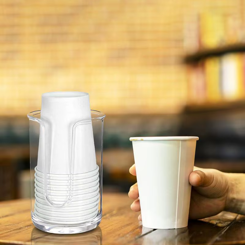 Distributeur de gobelets de salle de bains, porte-gobelet transparent et Durable, petit distributeur de gobelets en papier pour comptoirs de vanité de salle de bains, Table de maquillage
