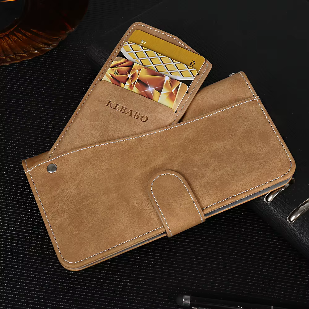 Portefeuille en cuir pour téléphone MyPhone N23 5G