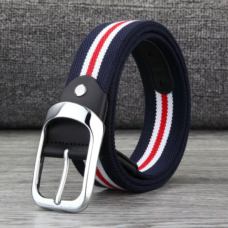 3.5cm hommes tissu toile sangle homme ceinture pour étudiant concepteur