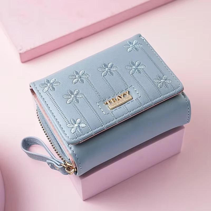Petit portefeuille en cuir PU pour femme