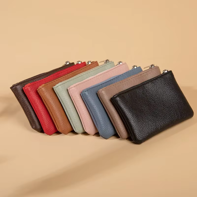 Petit porte-monnaie en cuir multifonctionnel pour femmes