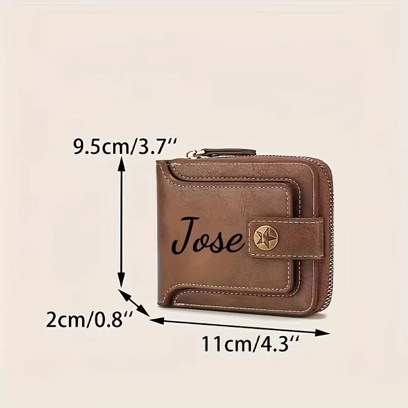 Portefeuille pour hommes avec nom personnalisé
