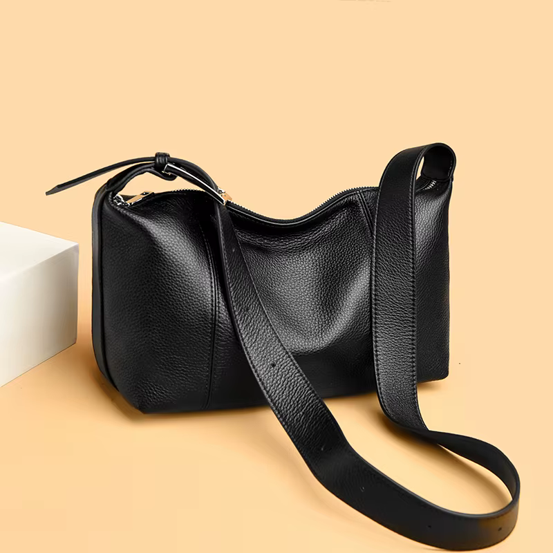 Sac à bandoulière en cuir de grande capacité pour femmes