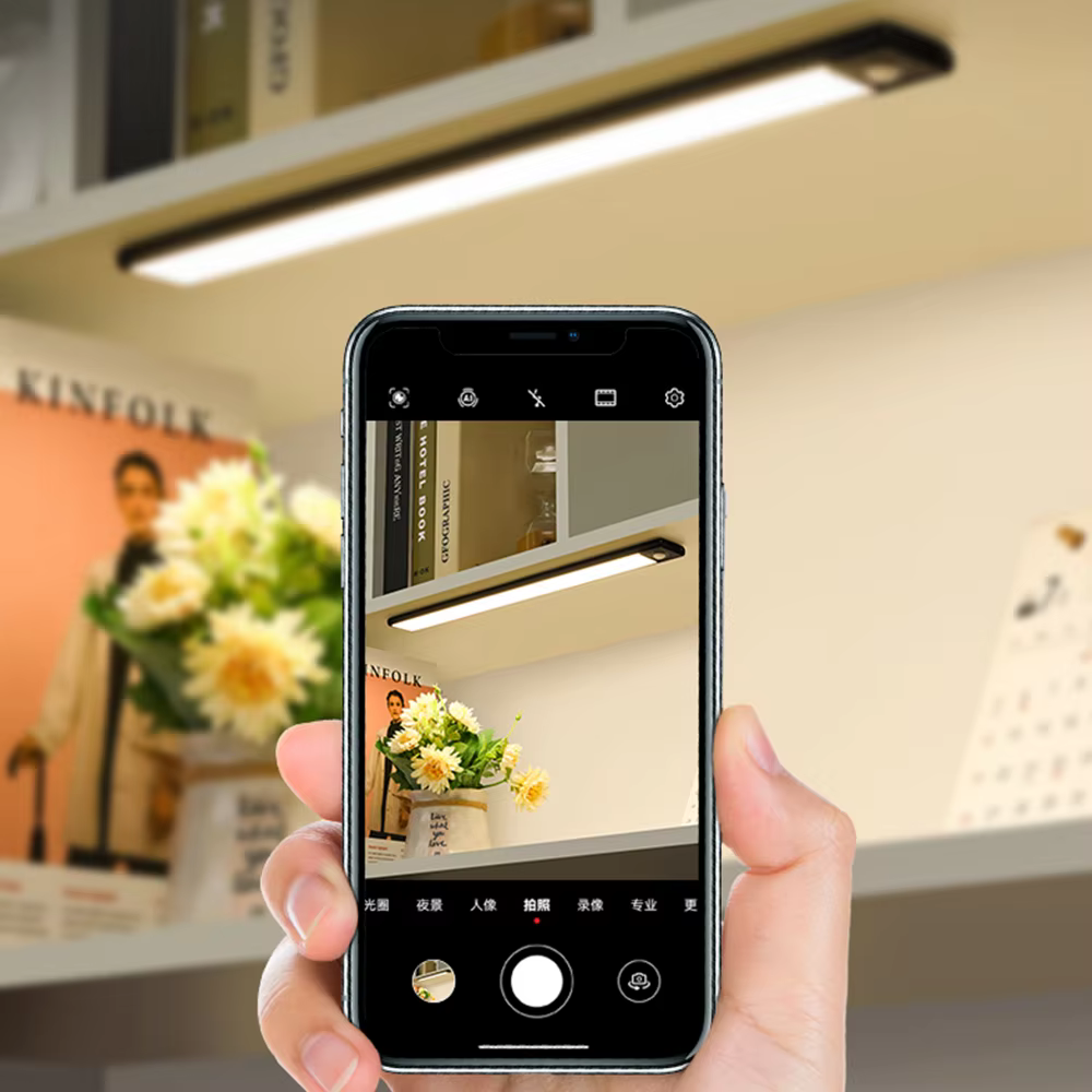 Barre lumineuse LED avec capteur de mouvement, Rechargeable par USB, veilleuse pour cuisine, garde-robe, éclairage d'armoire, 30cm/40cm/50cm