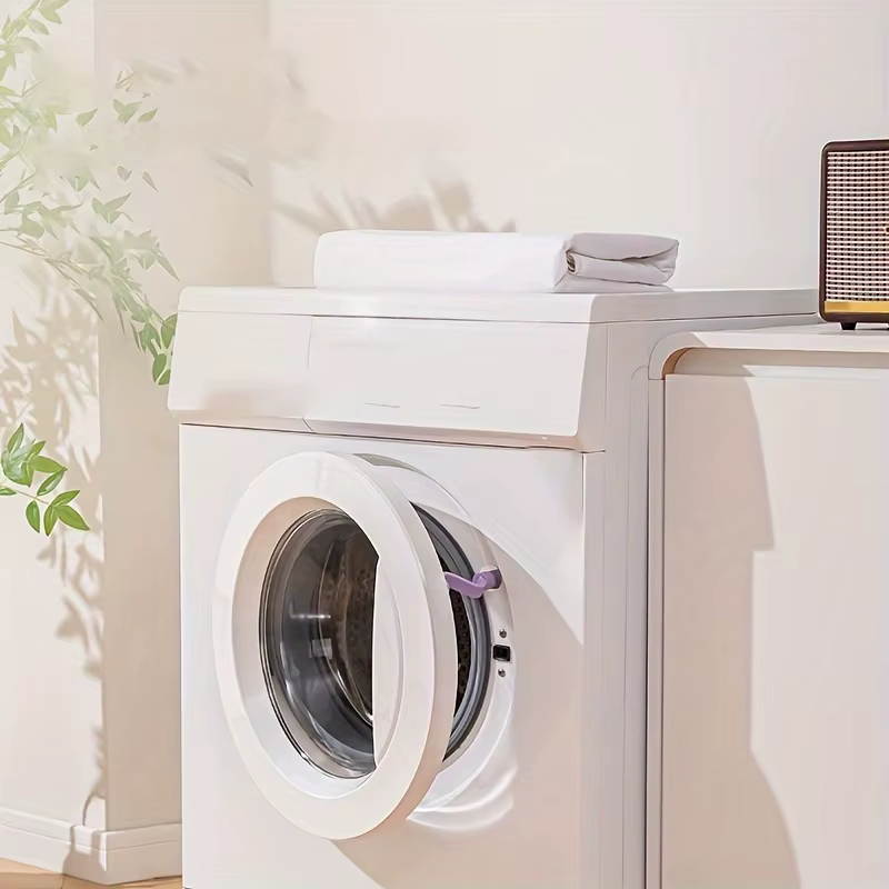 1 verrou de sécurité pour porte de buanderie - Ventilé et anti-moisissure, clip de protection pour machine à laver et baignoire, 0,79 x 3,94 pouces