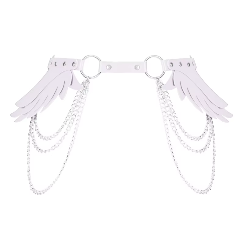 Ceinture en cuir à chaîne multicouche avec ailes d'ange, Sexy et tendance, mode créative, joint de taille, jupes de personnalité, Jeans décoratifs